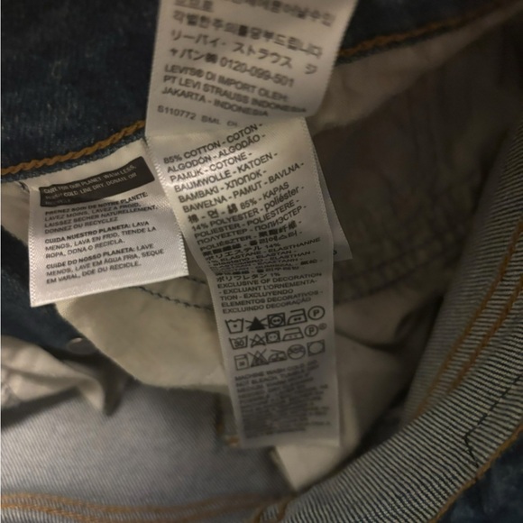 Levi's Wedgie Straight Ankle Jeans Size 24 High Rise Medium Wash Blue - Picture 6 of 7